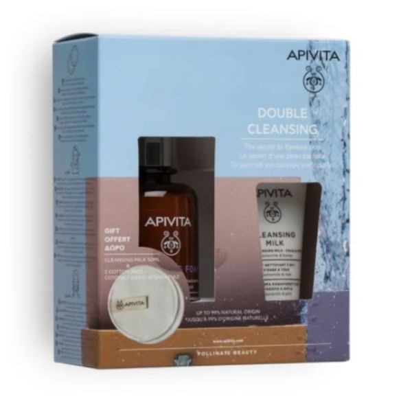 APIVITA DOUBLE CLEA CLEANSING FOAM CLEASING MILK