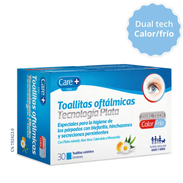 CARE TOALLITAS OFT ESTERIL PLATA 30 UDS