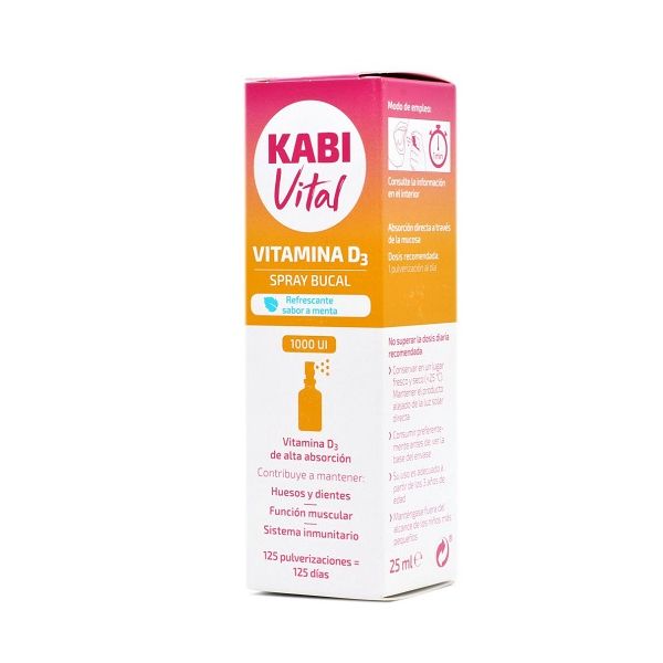KABIVITAL VITAMINA D3 1000 UI SPRAY BUCAL MENTA