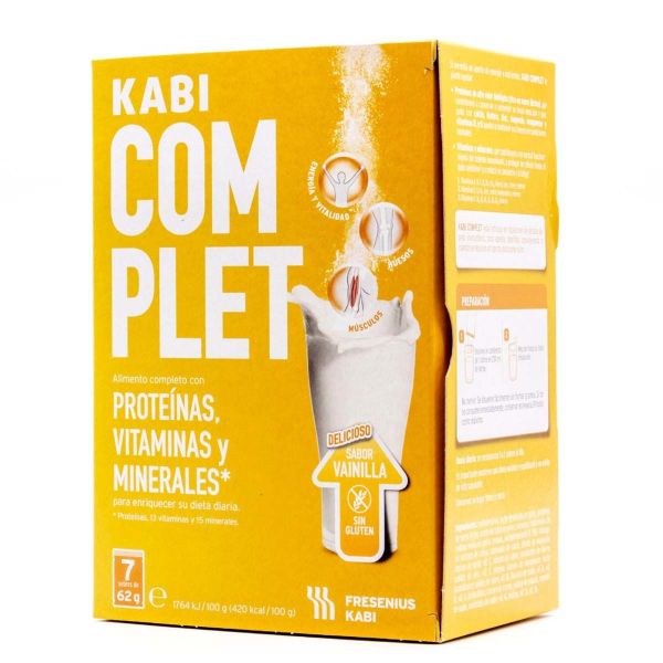 KABI COMPLET POLVO 62 G 7 SOBRES SABOR VAINILLA