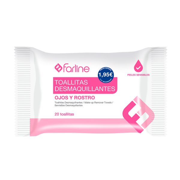 FARLINE TOALLITAS DESMAQUILLANTES 20 TOALLITAS