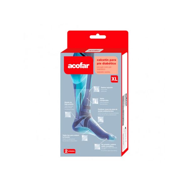 CALCETIN PIE DIABETICO ACOFAR T-XL