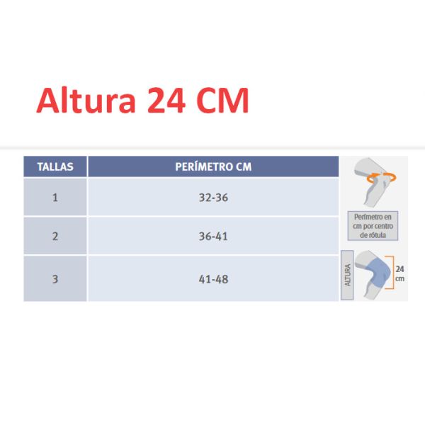 RODILLERA ELASTICA  CORTA ORLIMAN SPO OS6211 T1S