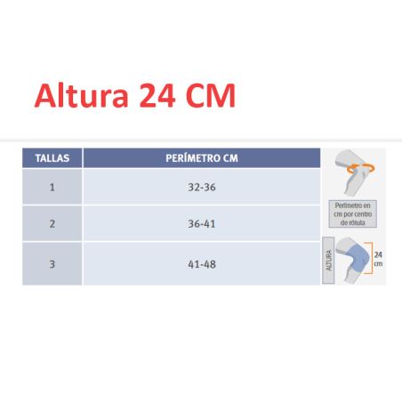 RODILLERA ELASTICA  CORTA ORLIMAN SPO OS6211 T1S