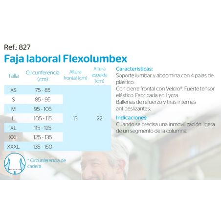 FAJA PRIM FLEXOLUMB.827   XXXL