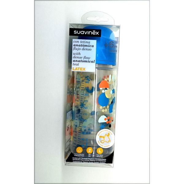 BIBERON PP BOCA ANCHA T LATEX ANATOMICA SUAVINEX