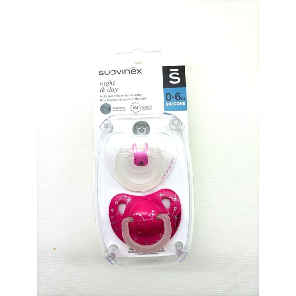 CHUPETE SILICONA T ANATOMICA SUAVINEX NOCHE 0- 6