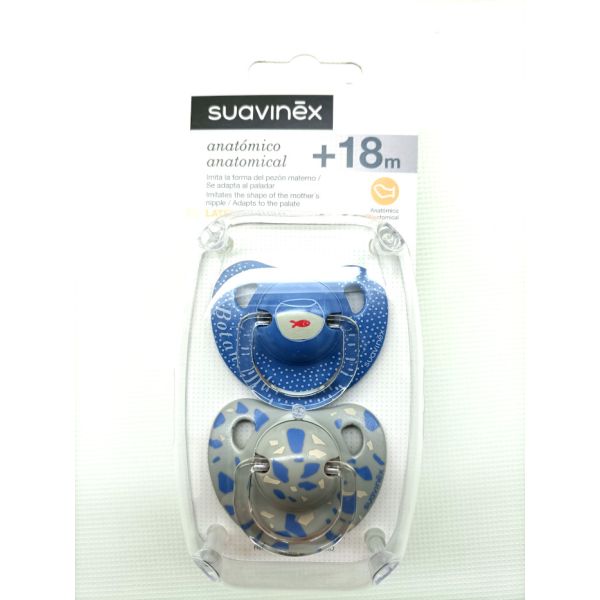 CHUPETE LATEX T ANATOMICA SUAVINEX  12 M 2 U