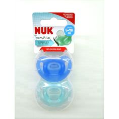 CHUPETE SILICONA NUK SENSITIVE 6 - 18 MESES 2 UN