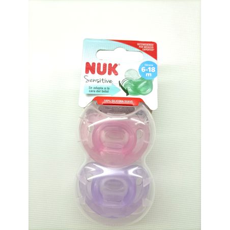 CHUPETE SILICONA NUK SENSITIVE 6 - 18 MESES 2 UN