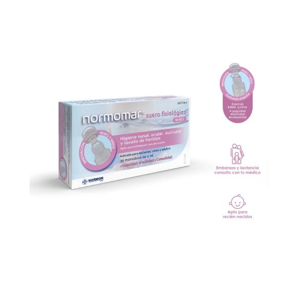 NORMOMAR SUERO FISIOLOGICO BEBE 30 AMPOLLAS 5 ML