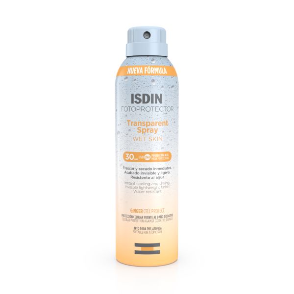 FOTOPROTECTOR ISDIN SPF 30 SPRAY TRANSPARENT WET