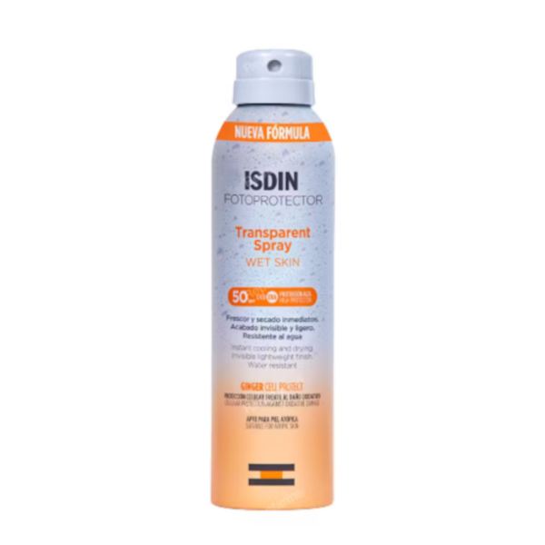 FOTOPROTECTOR ISDIN SPF-50 SPRAY TRANSPARENT WET