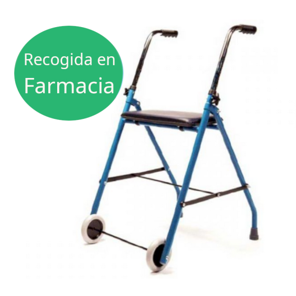 ANDADOR ALUMINIO PATIN PLEGABLE C/ASIENTO