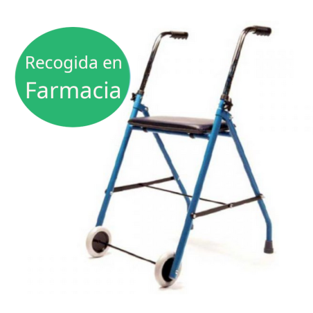 ANDADOR ALUMINIO PATIN PLEGABLE C/ASIENTO