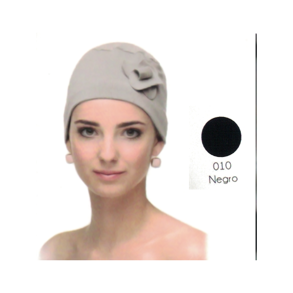 GORRO FLOR NEGRO