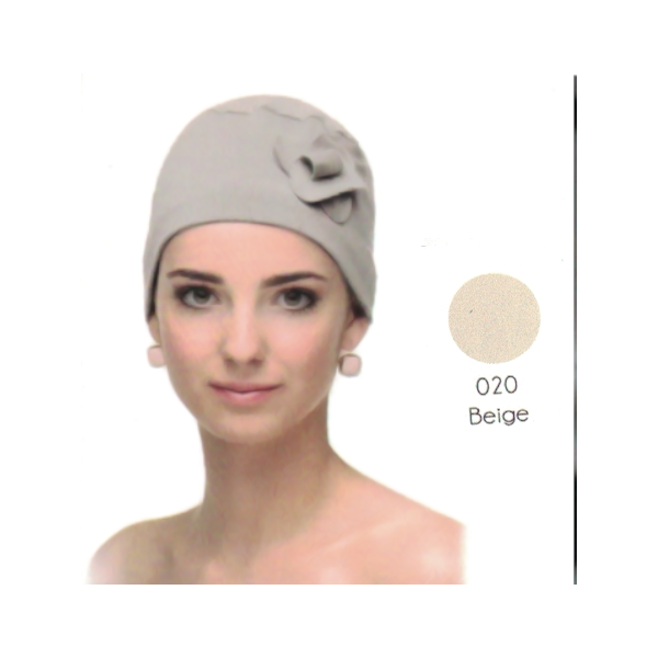GORRO FLOR BEIGE
