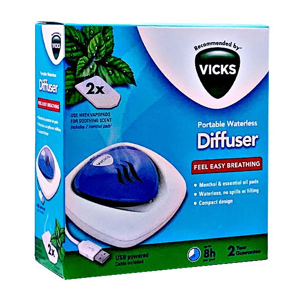 VICKS DIFFUSOR USB ACEITE ESENCIAL ROMERO LAVAND