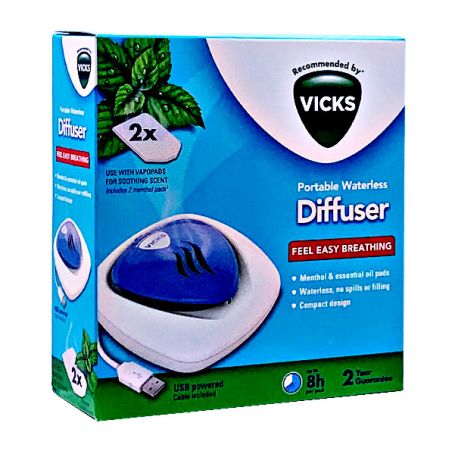VICKS DIFFUSOR USB ACEITE ESENCIAL ROMERO LAVAND