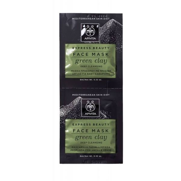 APIVITA EXPRESS BEAUTY MASCA ARCILL VERDE 2X8 ML